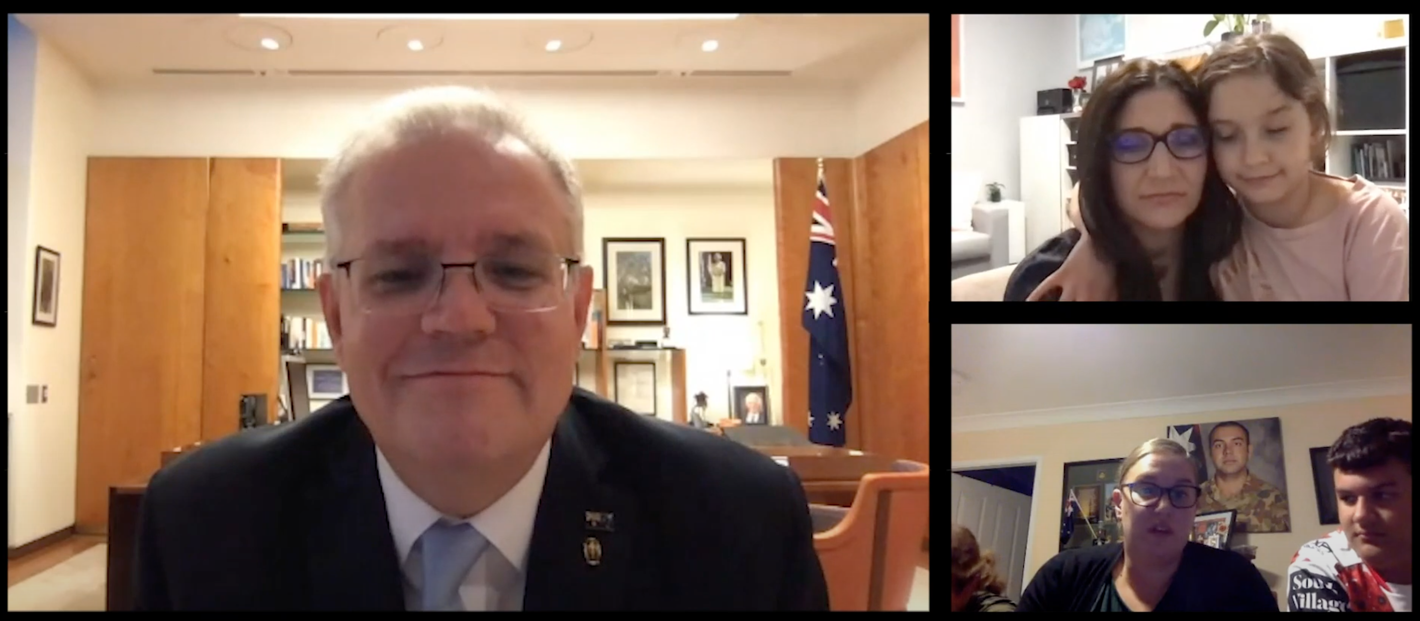 Prime Minister, Scott Morrison, speaks with Legacy families for Legacy Week